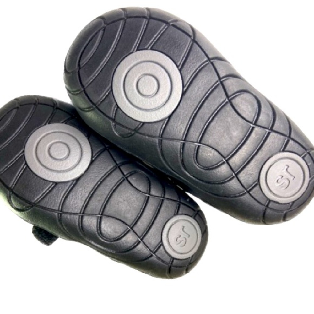 STRIDE RITE Toddler Boys Black Shoes Cushioned Insole Hook & Loop Strap Size 4.5 - Picture 6 of 8